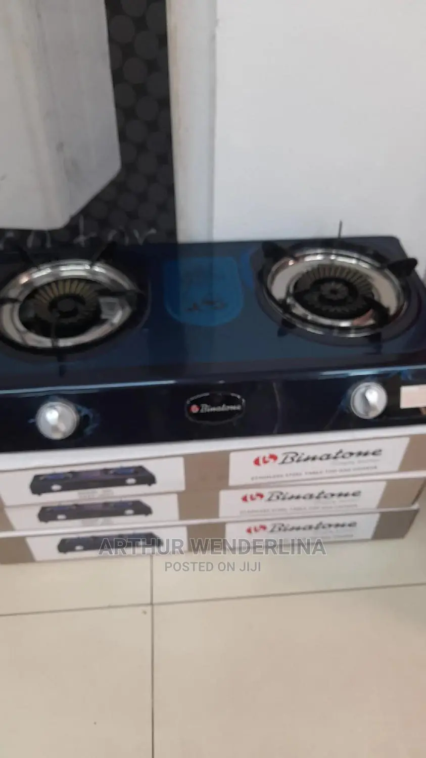 Binatone Table Top Stainless Steel Gas Cooker - Black