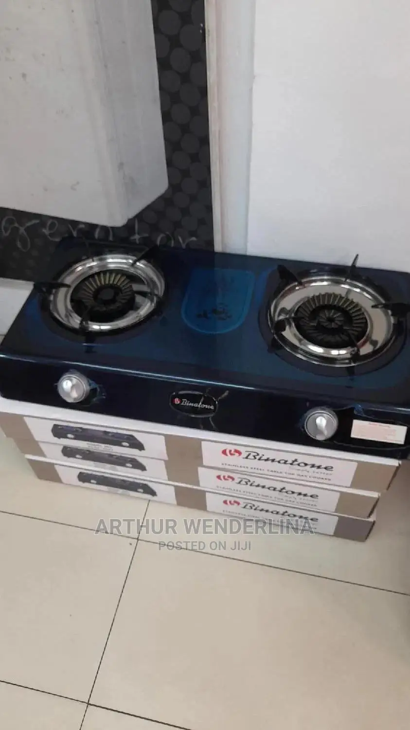 Binatone Table Top Stainless Steel Gas Cooker - Black