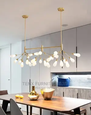 Nordic Luxury Copper LED Chandelier.
