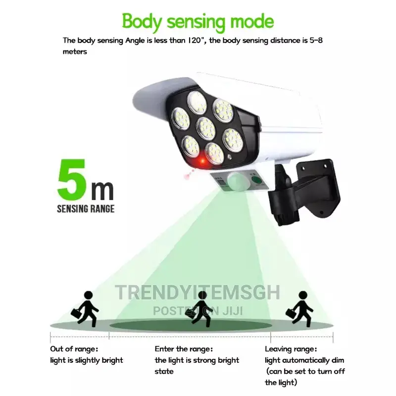 Motion Sensor Dummy Solar Camera Light
