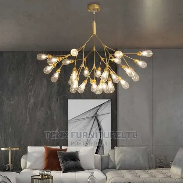 Nordic Luxury Copper LED Chandelier.