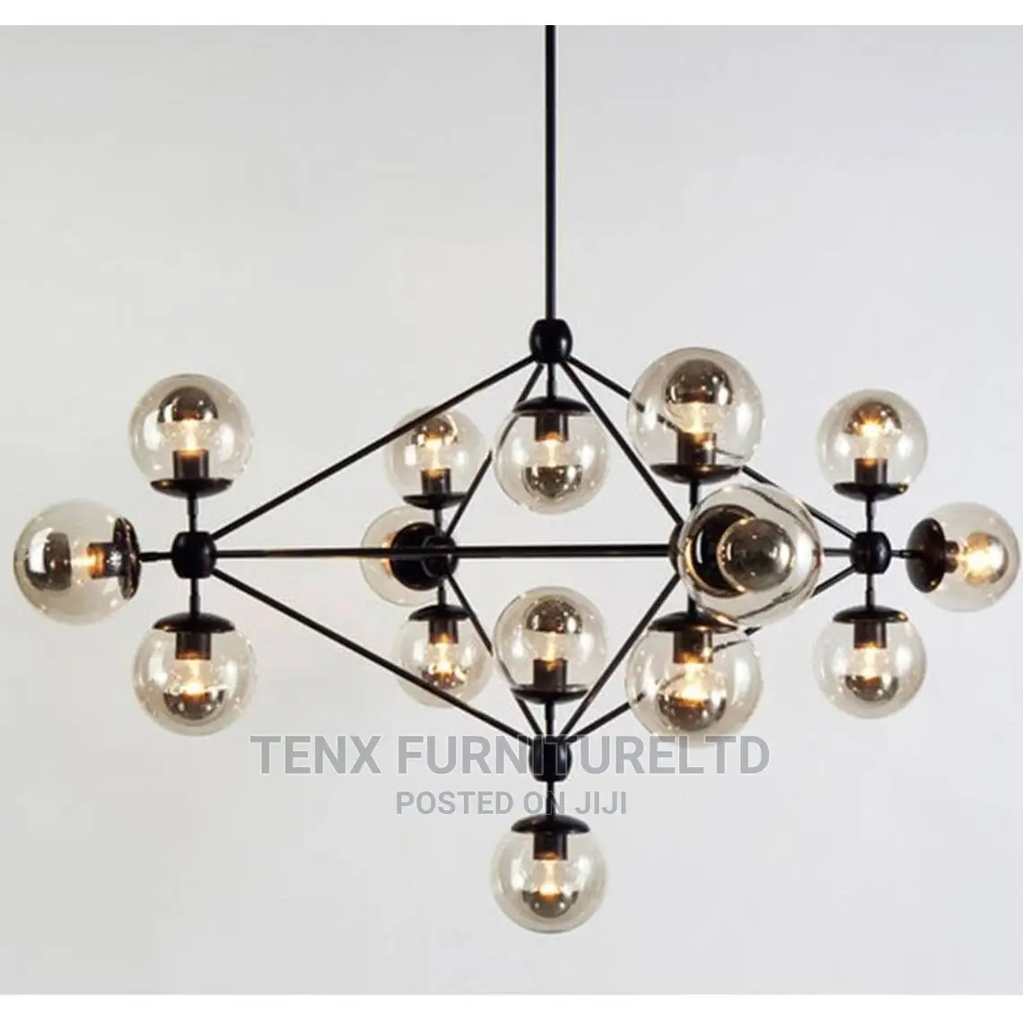 Geometric Style Chandelier (15 Globes)