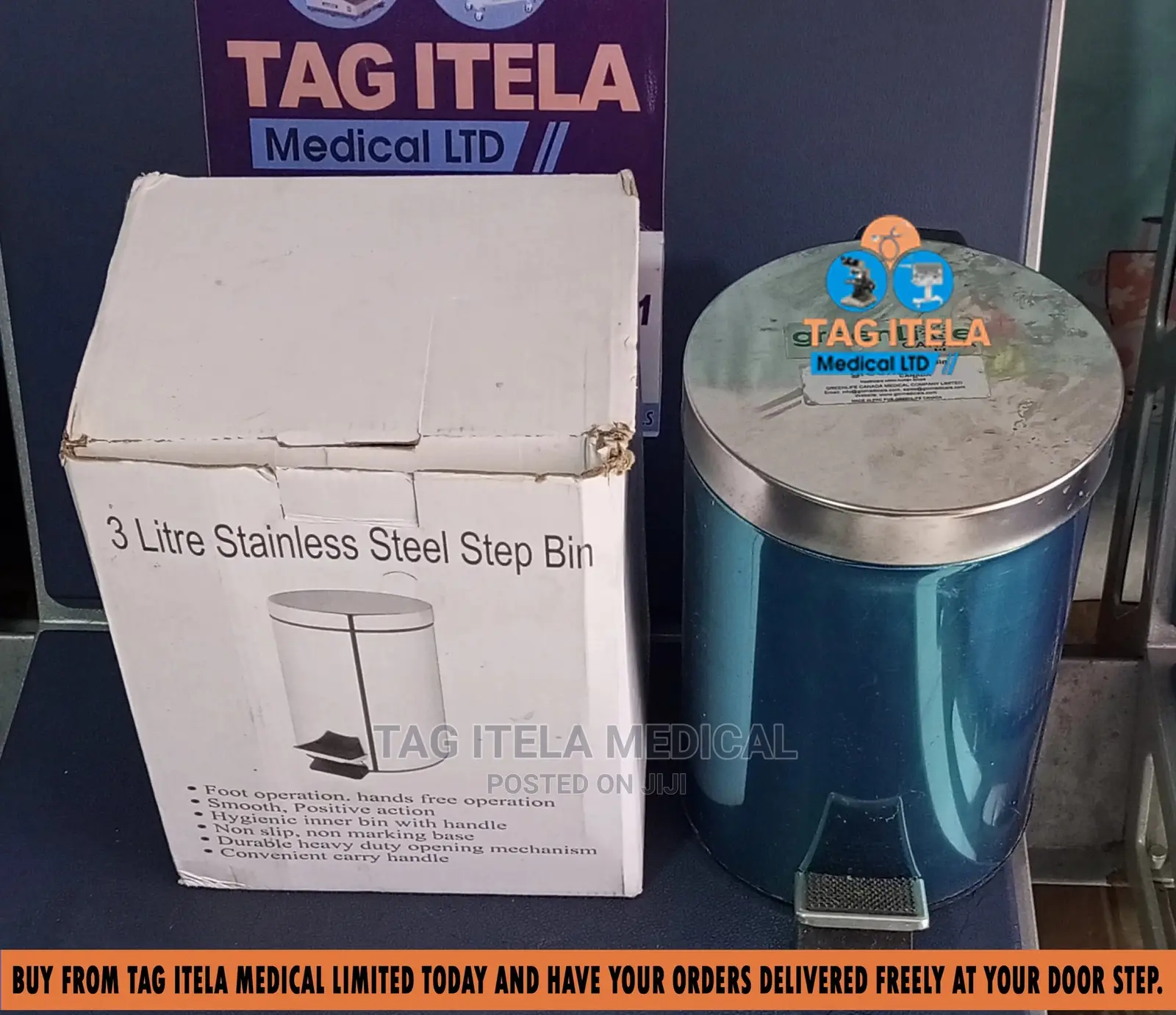 Pedal Dustbin (3ltrs Stainless Steel)