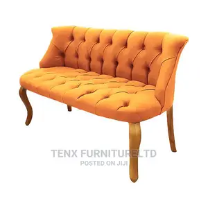 Sofa Sued Fabric Tuffted Button (4seater)