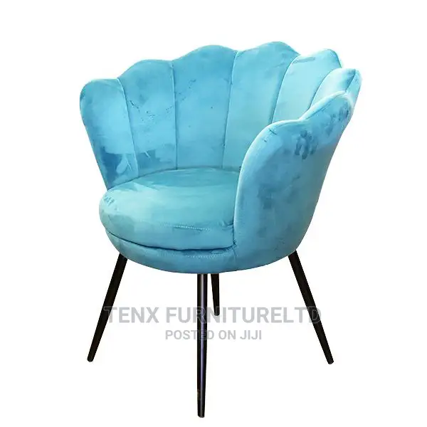 Chair Velvet Fabric Blue