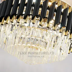 Gold Crystal Ceiling Fan Chandelier Exclusive