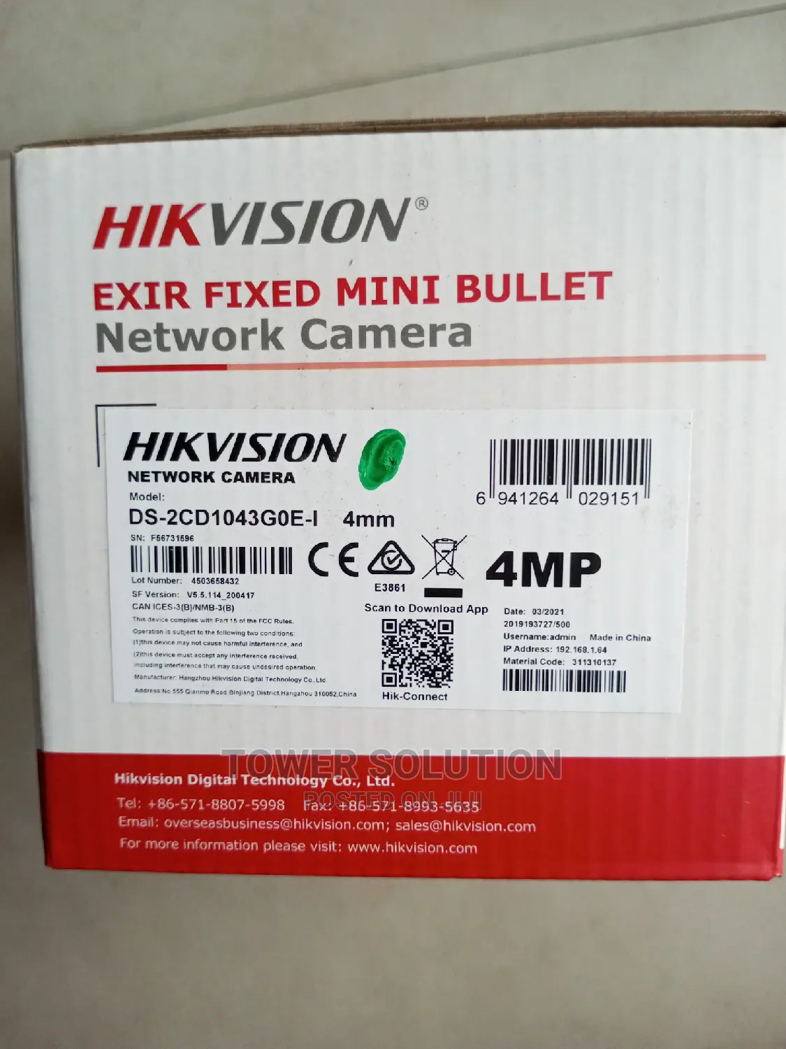 Hikvision Camera DS-2CD1043G0E-I