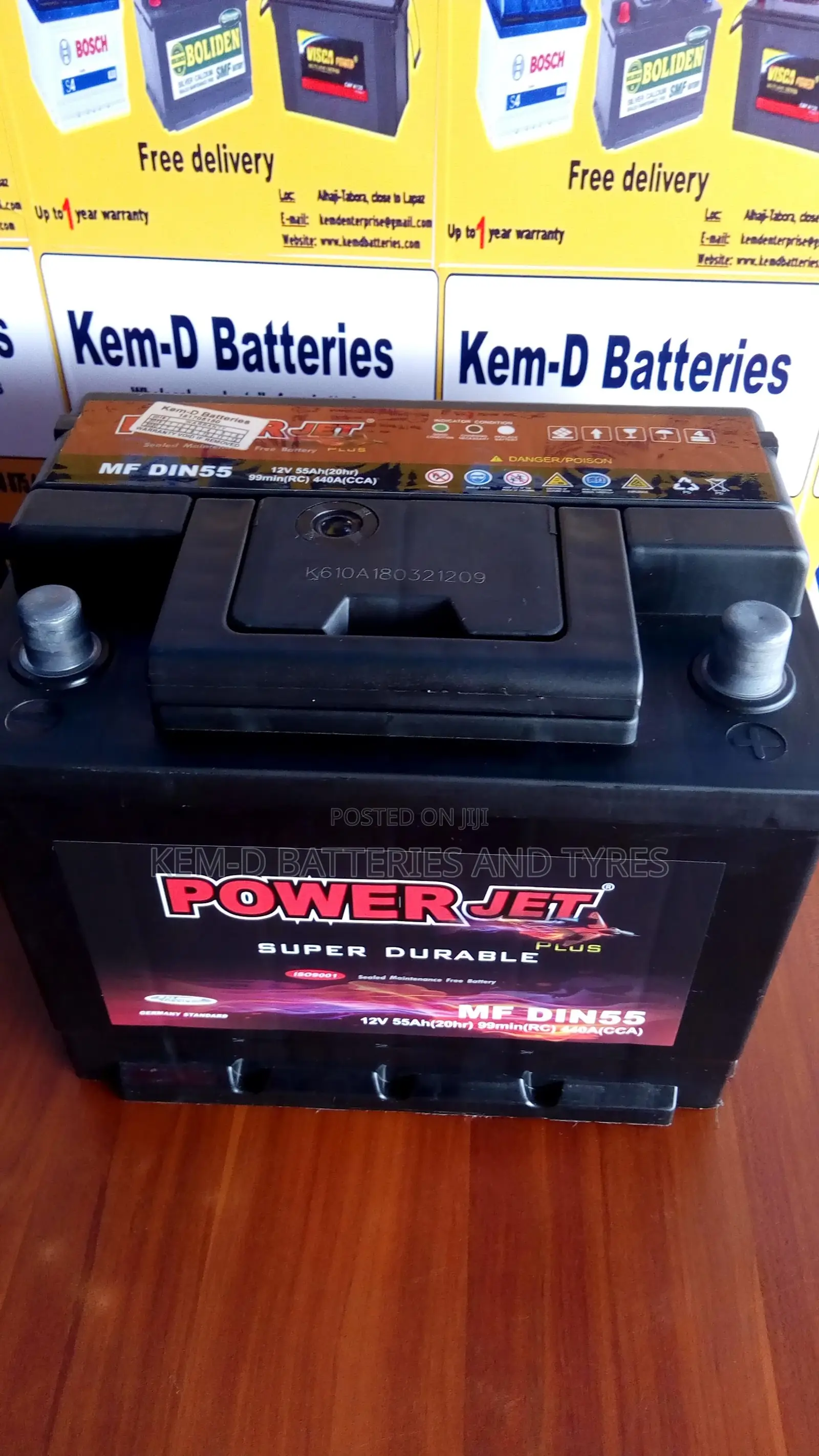 13 Plates Car Battery 55h Power Jet + Free Delivery