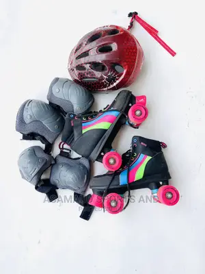 Original Set of Pre Owned Skating Shoes and Protective Gear