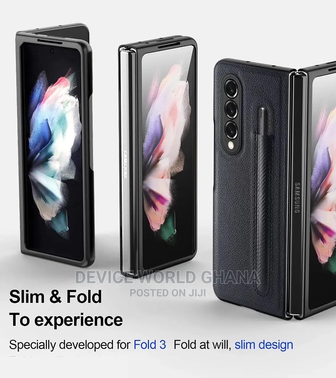 Saffiano Leather Protective Case Available 4 Samsung Zfold 3