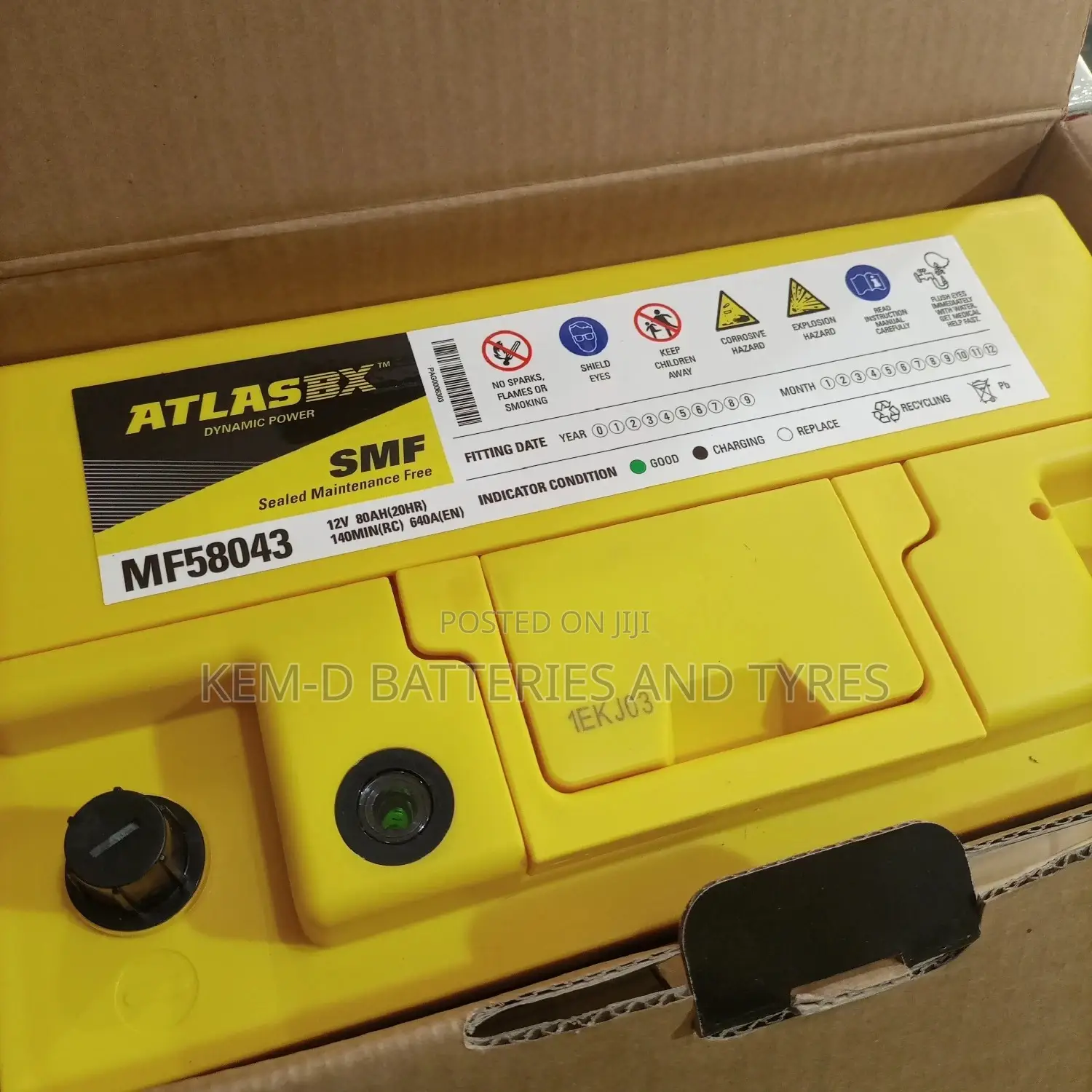 80ah 17 Plates Atlas Battery for Benz - Free Delivery