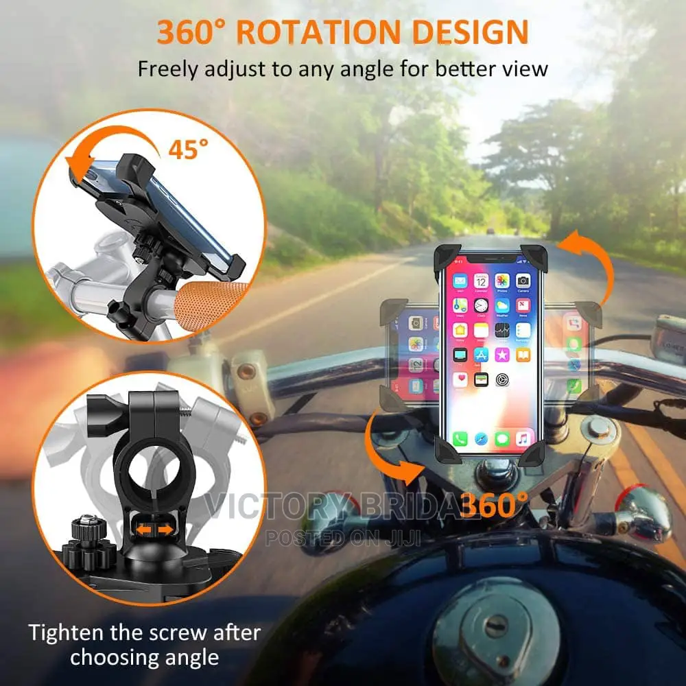 Motorcycle Phone Holder With USB Charging System