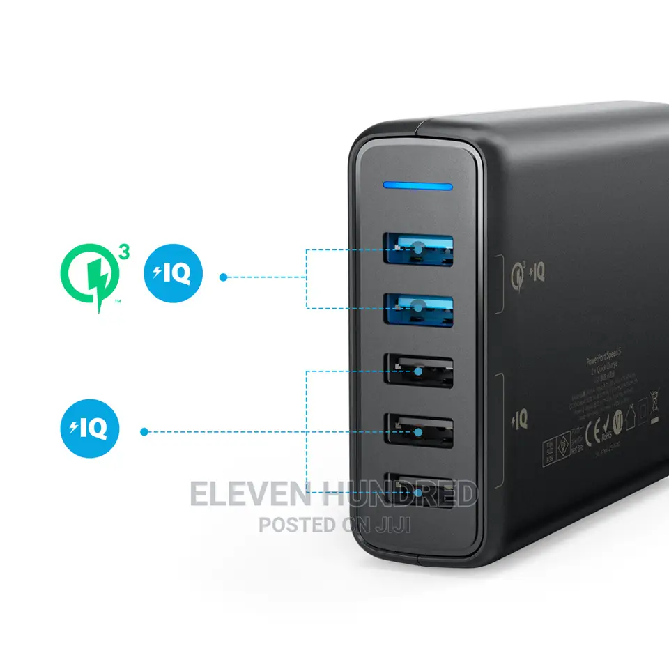 Anker Powerport Speed 5, 2 X Quick Charge