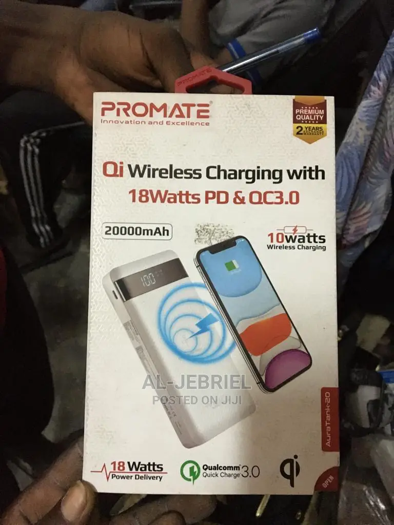 Promate Auratank-20 – 10W Qi Fast Wireless 20000mah
