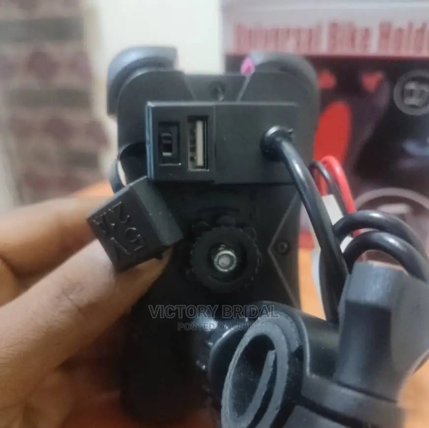 Motorcycle Phone Holder With USB Charging System