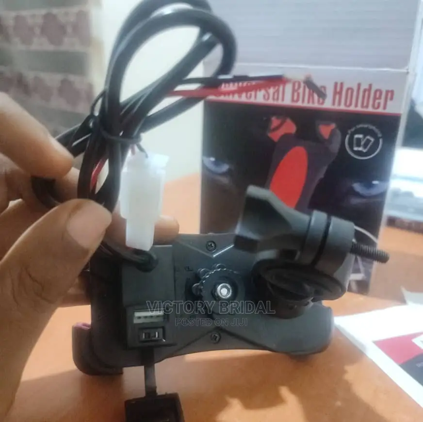 Motorcycle Phone Holder With USB Charging System