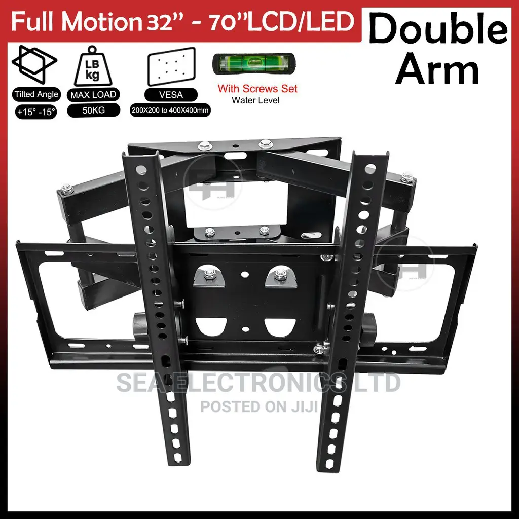 Full Motion Adjustable Wall Mount 32 -70”Led Slim Tv Bracket