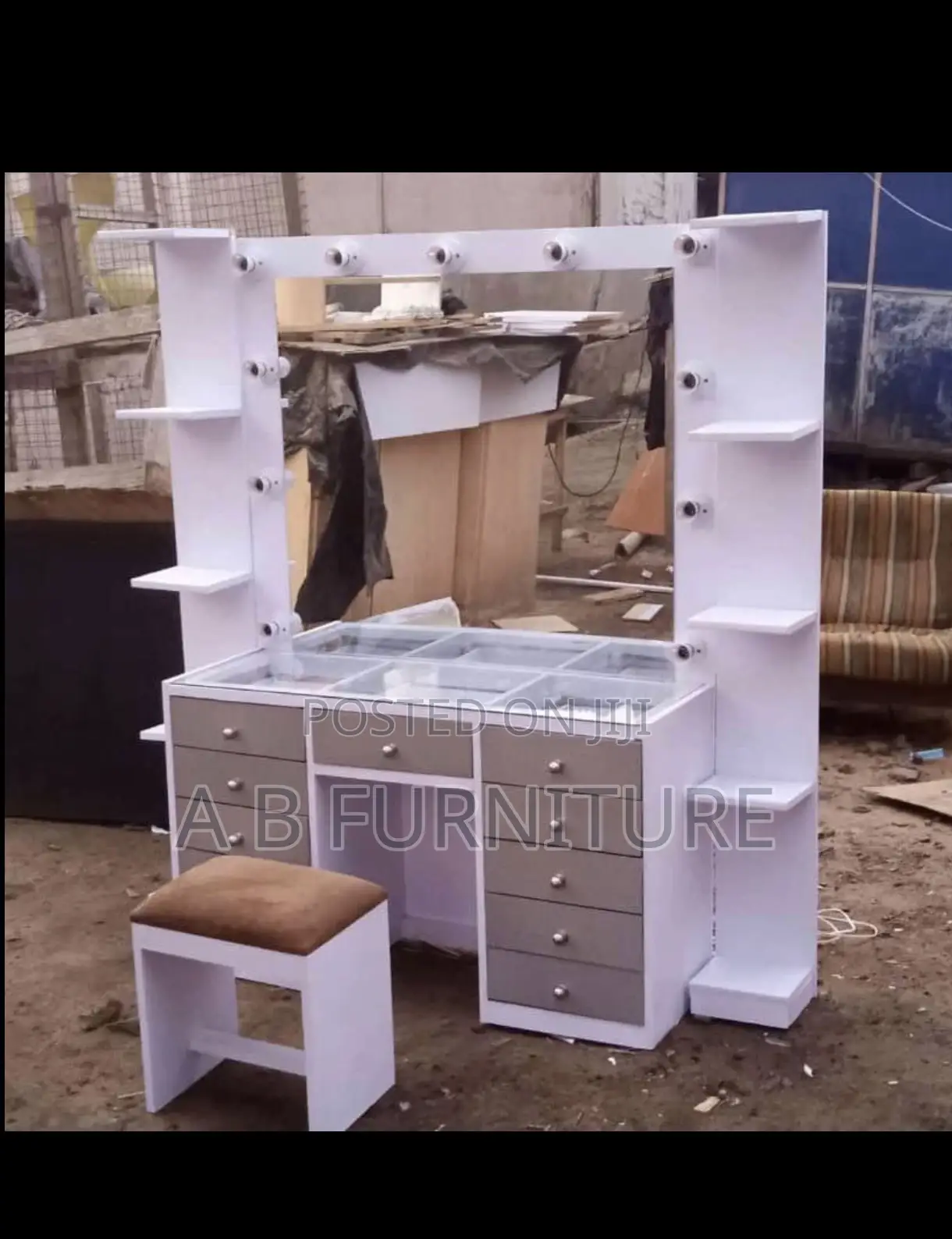 Dressing Mirror With Shelves