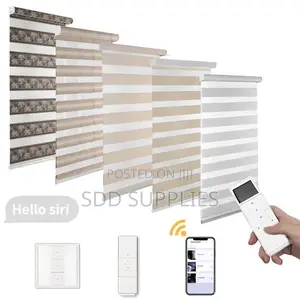 Smart Remote Controlled Curtain And Blinds Modern