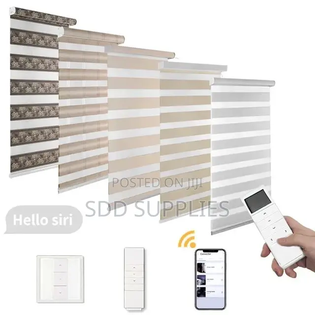 Smart Remote Controlled Curtain And Blinds Modern