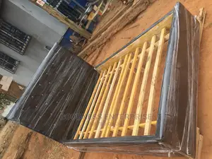 Foreign Black Leather Bed Frame