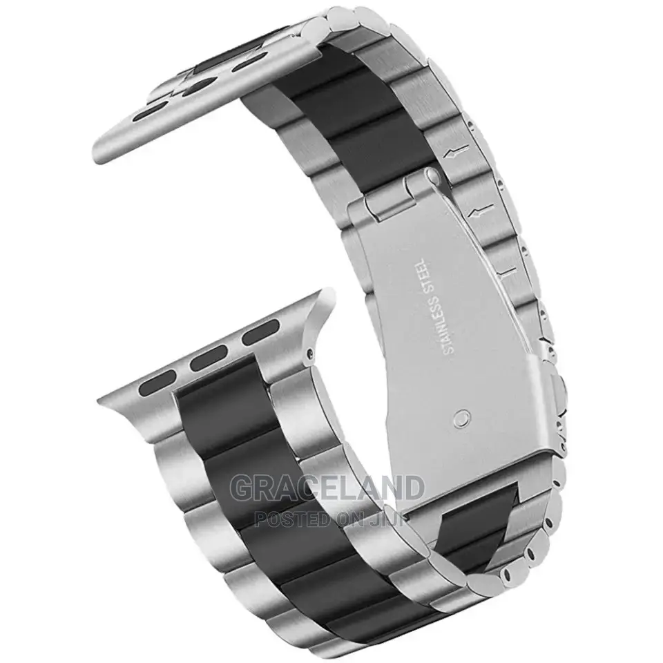 Glass+Case+ Stainless Strap for Apple Watch Band 42mm 44mm