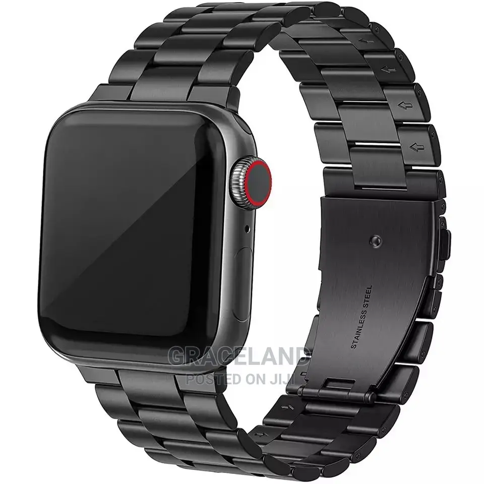 Glass+Case+ Stainless Strap for Apple Watch Band 42mm 44mm