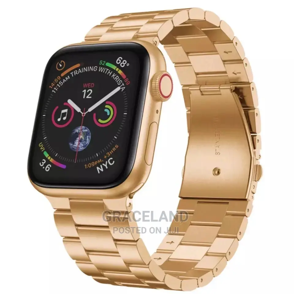 Glass+Case+ Stainless Strap for Apple Watch Band 42mm 44mm