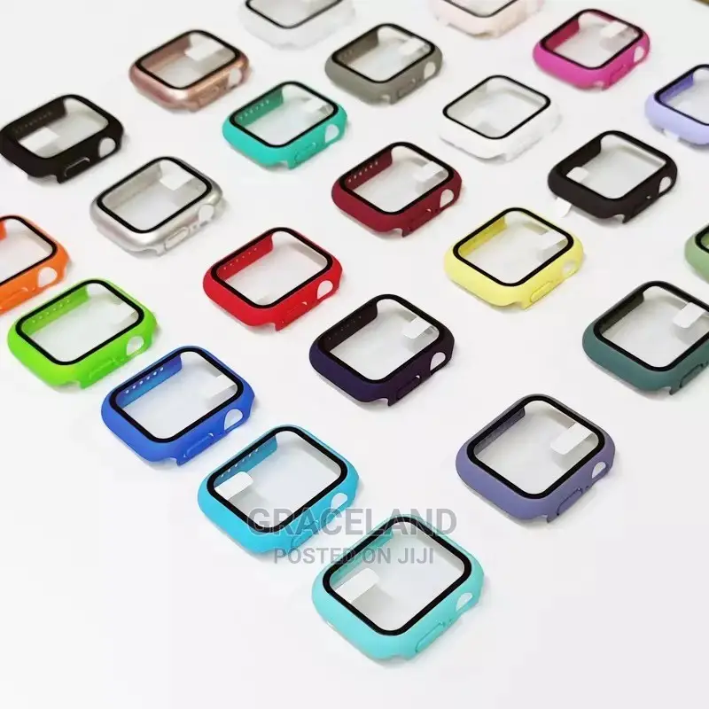 Glass+Case+ Stainless Strap for Apple Watch Band 42mm 44mm
