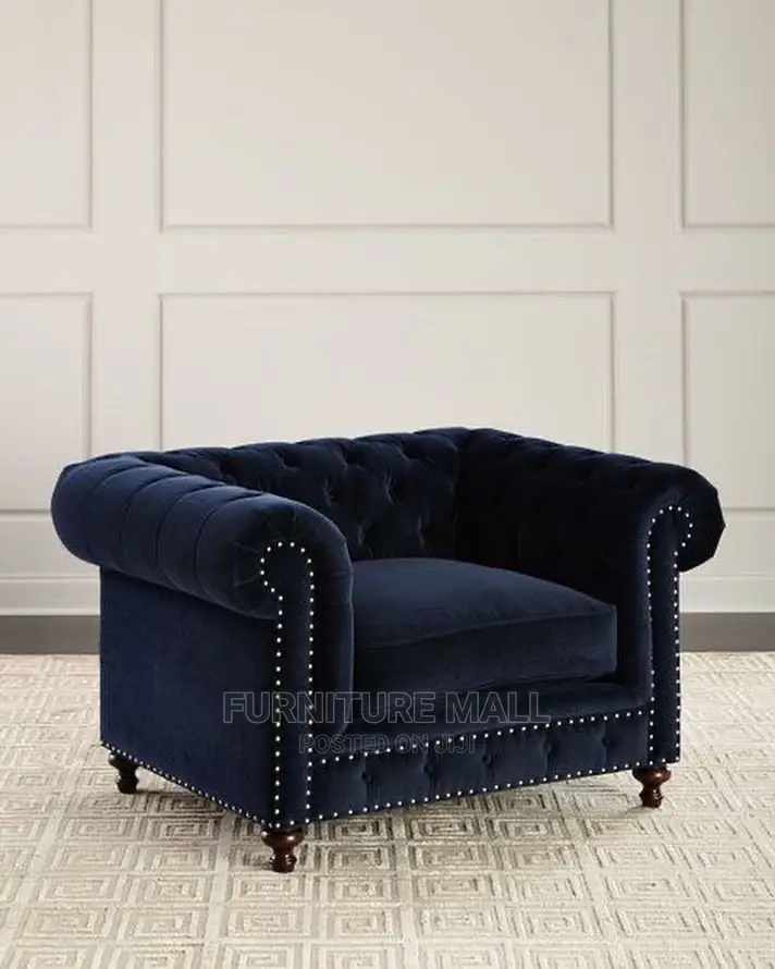 Great Blue Black Single Couch Available as Seen. Free