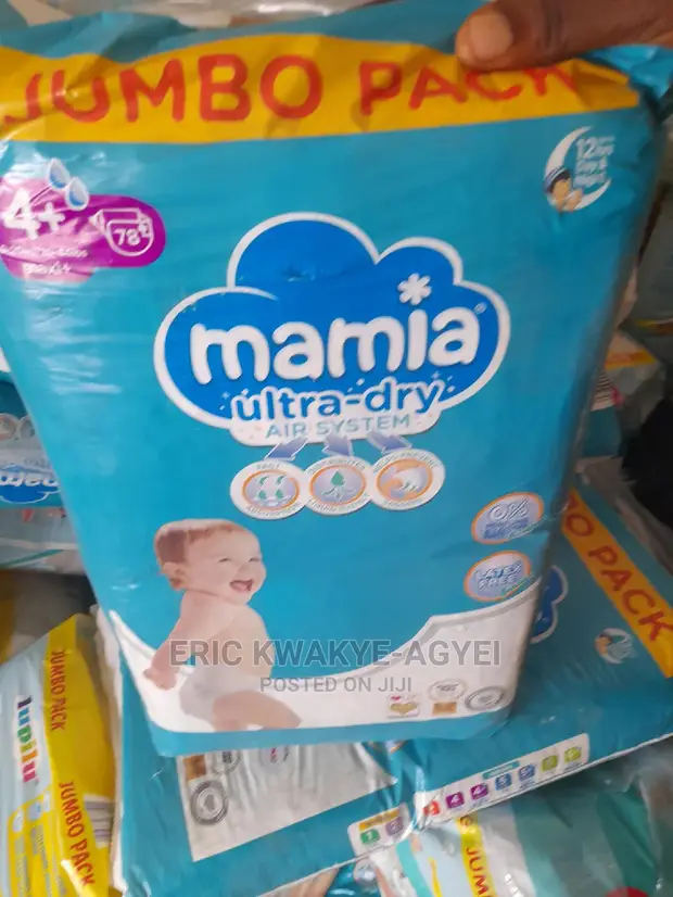 Mamia Diapers Size Midi Nappies Jumbo Bag 98 PACK in Kwashieman