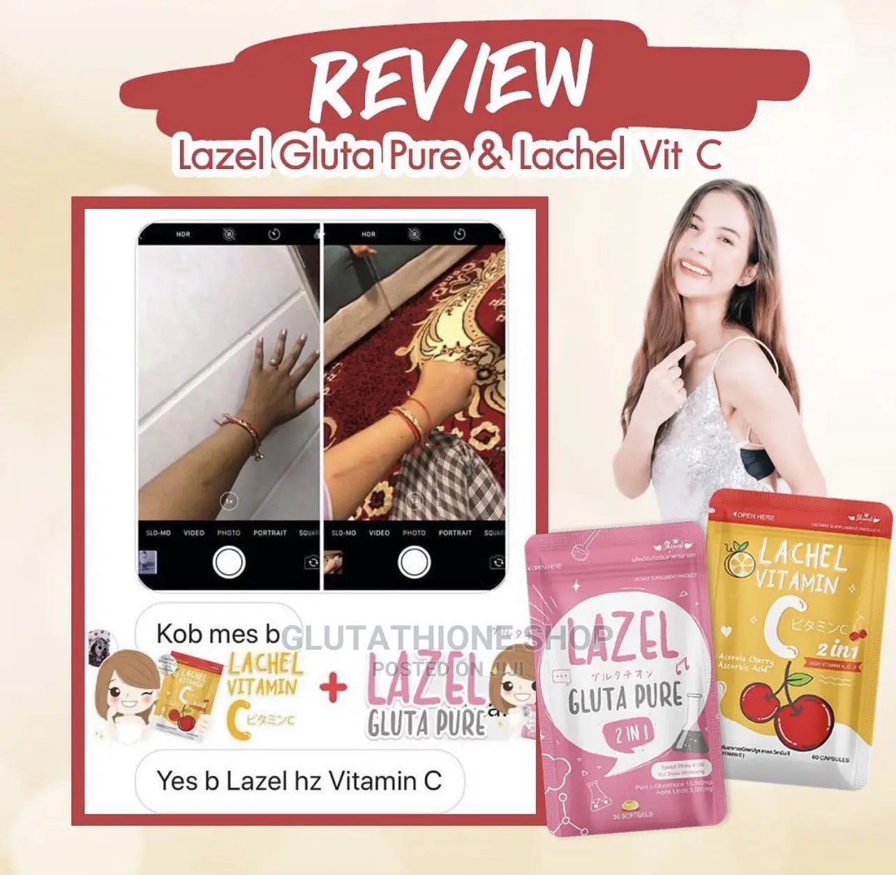 Lazel Gluta Pure Skin Glowing Supplement