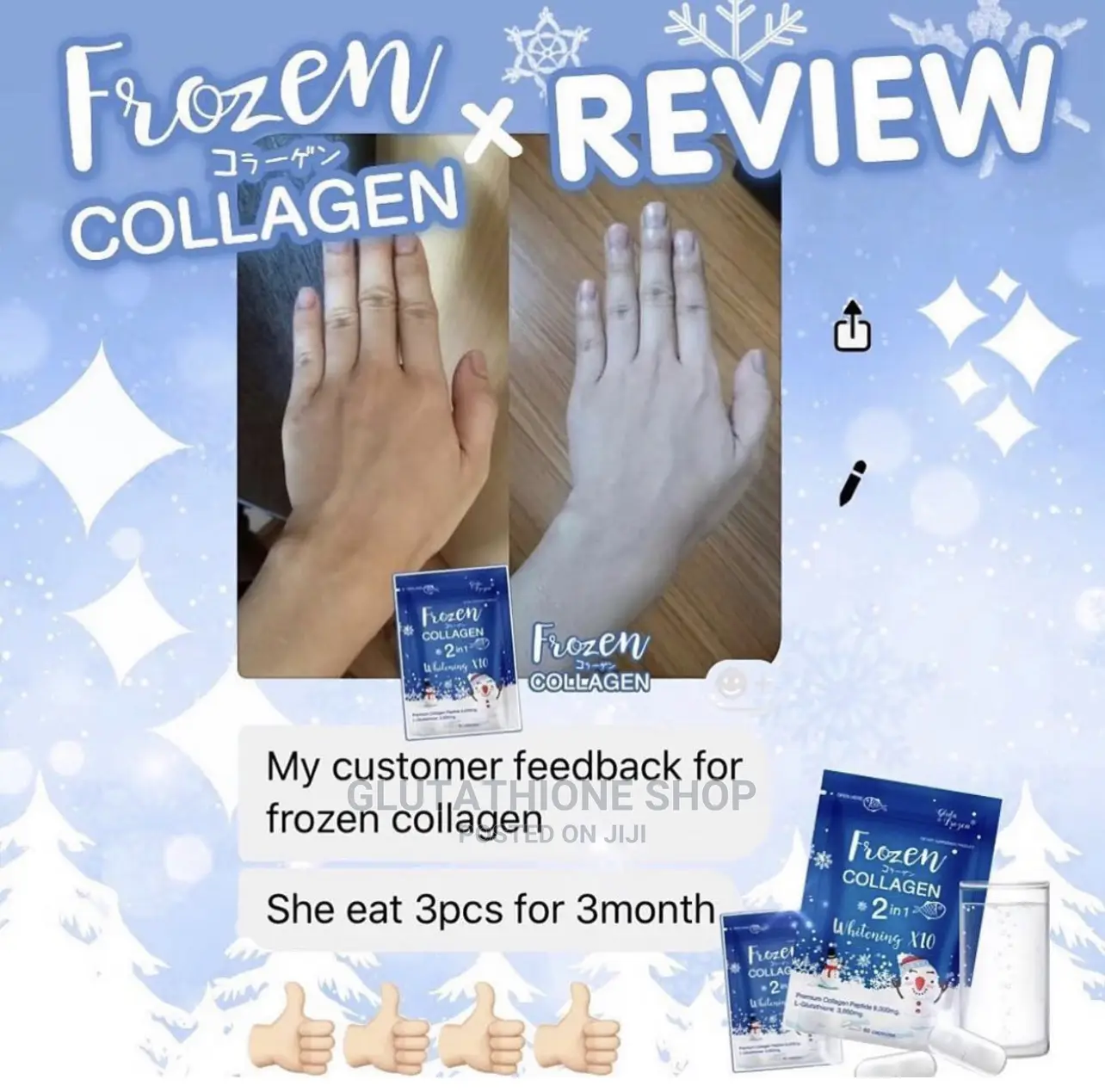 Frozen Plus Collagen Whitening Set Supplement