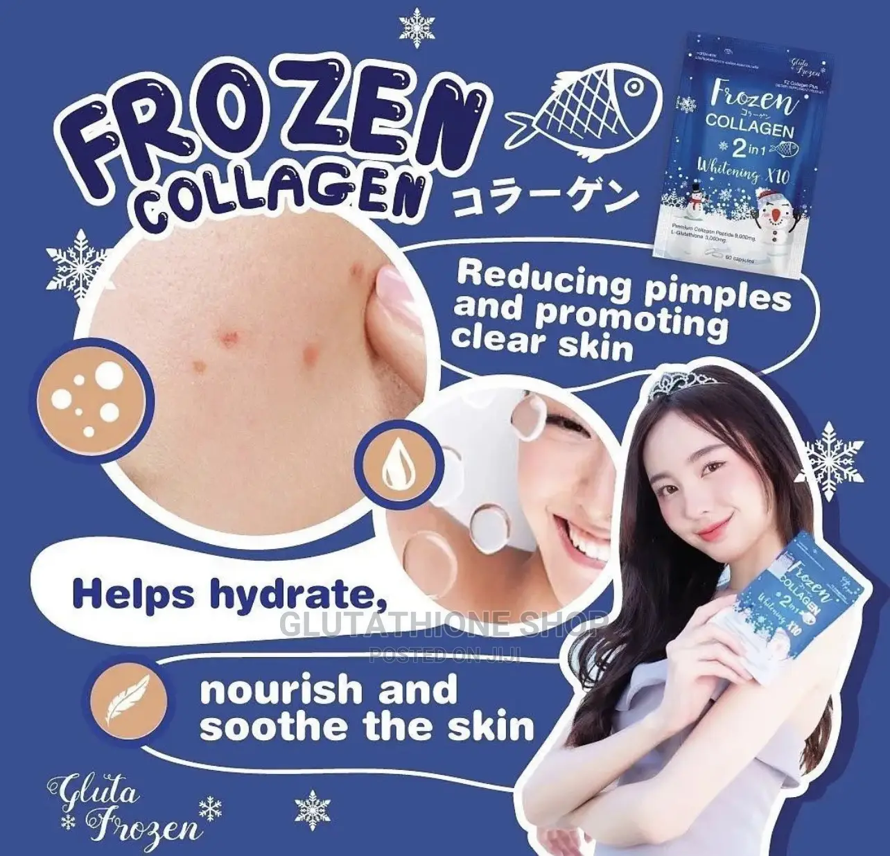 Frozen Plus Collagen Whitening Set Supplement