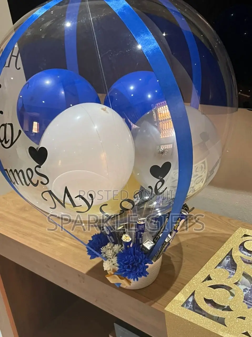 Birthday and Birthday Balloon and Flower Bouquet Gift
