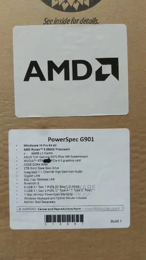 New Desktop Computer 32GB AMD Ryzen SSD 3T