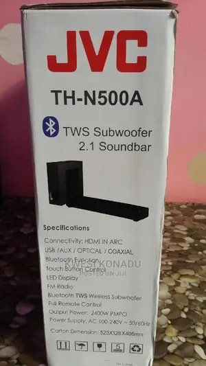 2026 JVC Short Th-N500a Soundbar With Wireless Subwoofer