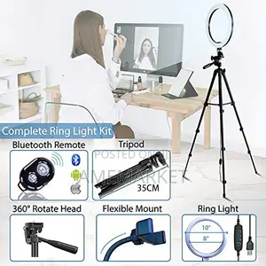 Ring Light + 102cm Tripod Stand. Video Pic