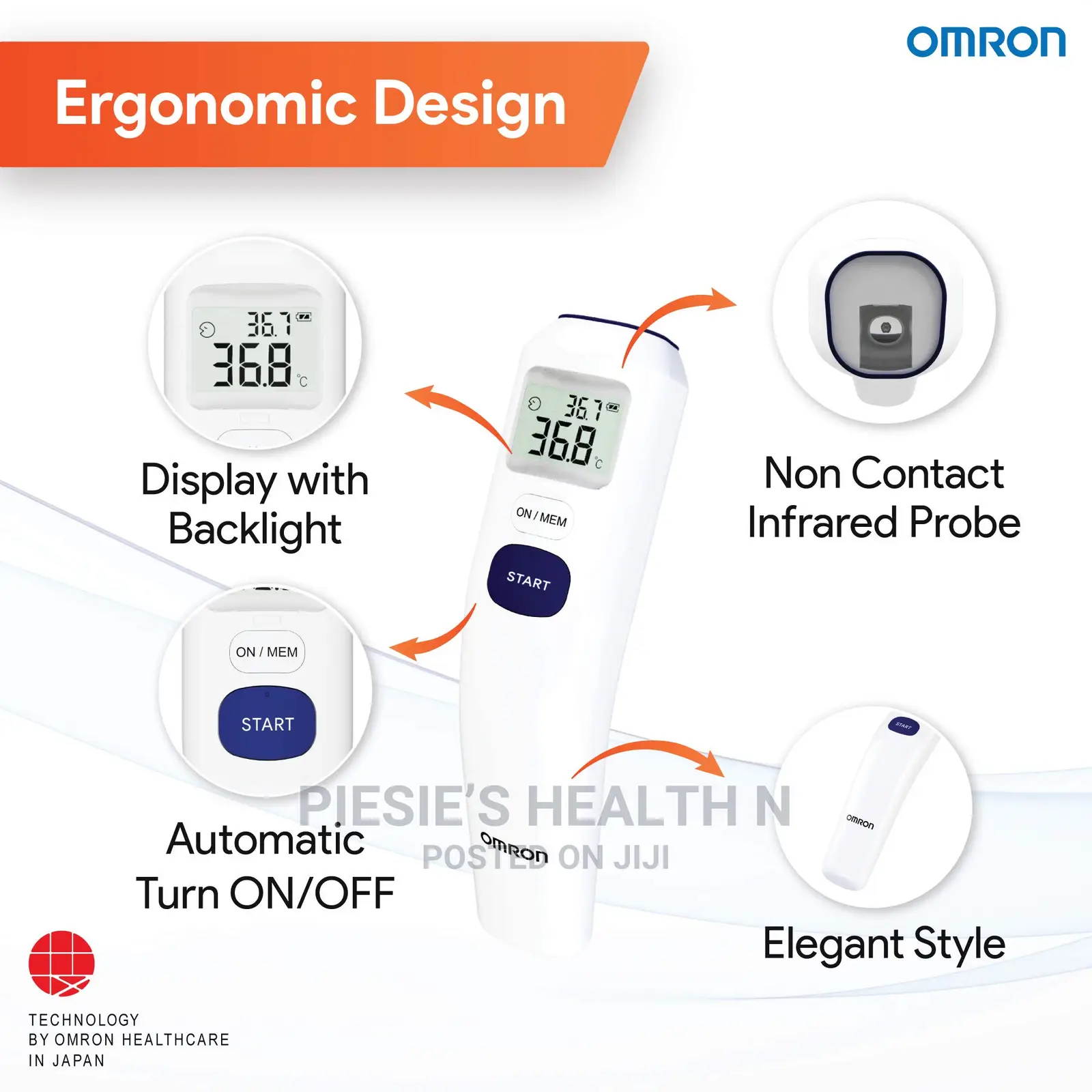 Omron Infrared Forehead Thermometer Gun