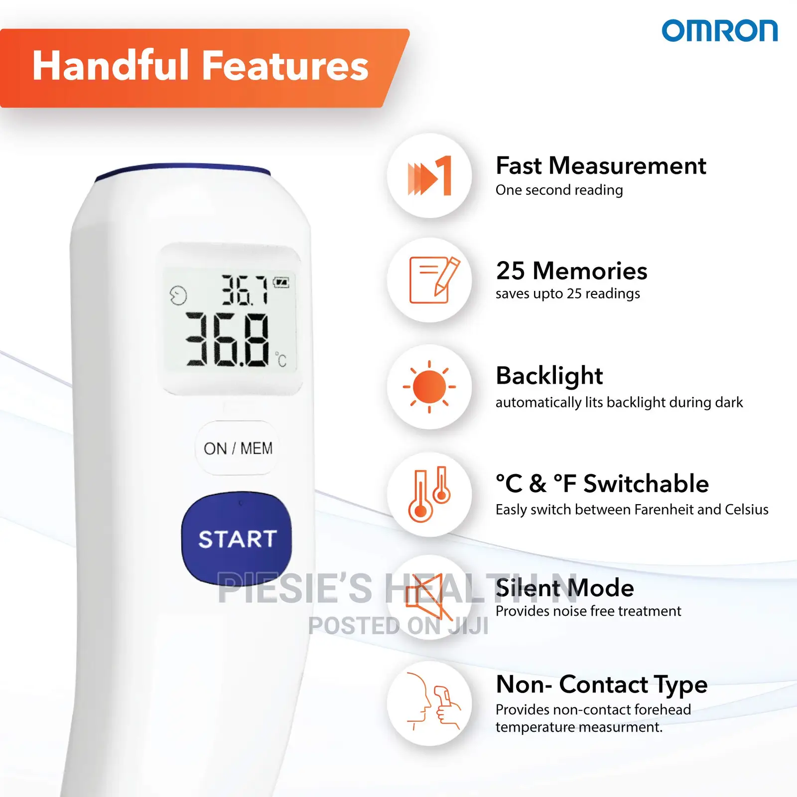 Omron Infrared Forehead Thermometer Gun