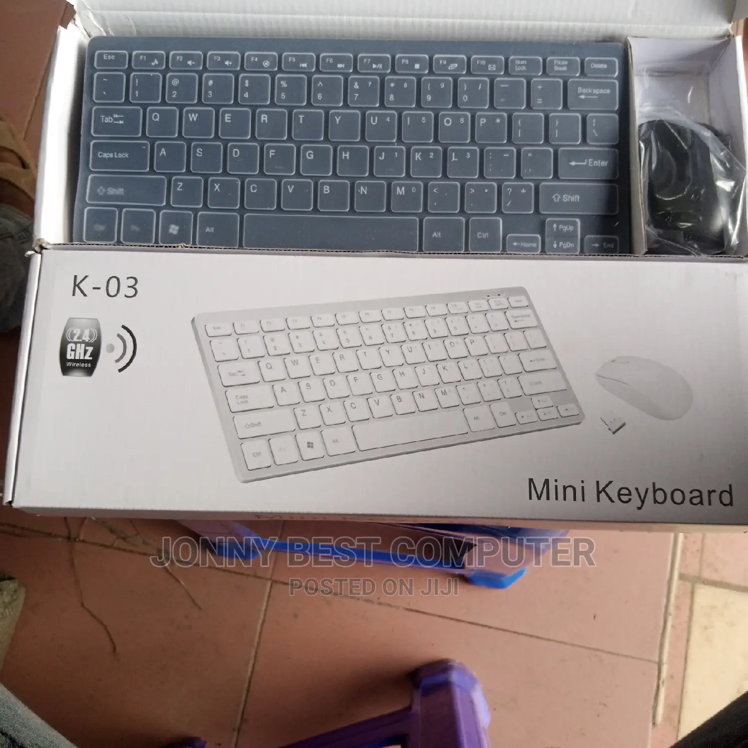 Mini Black Wireless Keyboard and Mouse