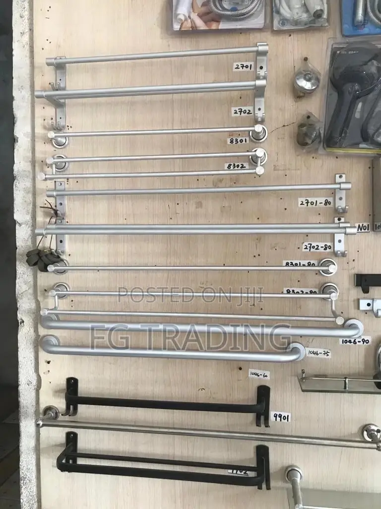 Aluminium Towel Bar - Matte Black Towel Rail