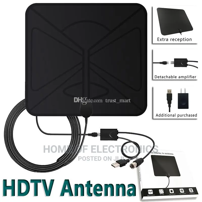 New Digital HDTV Antenna Ultra Thin TV Antenna 120 Mile