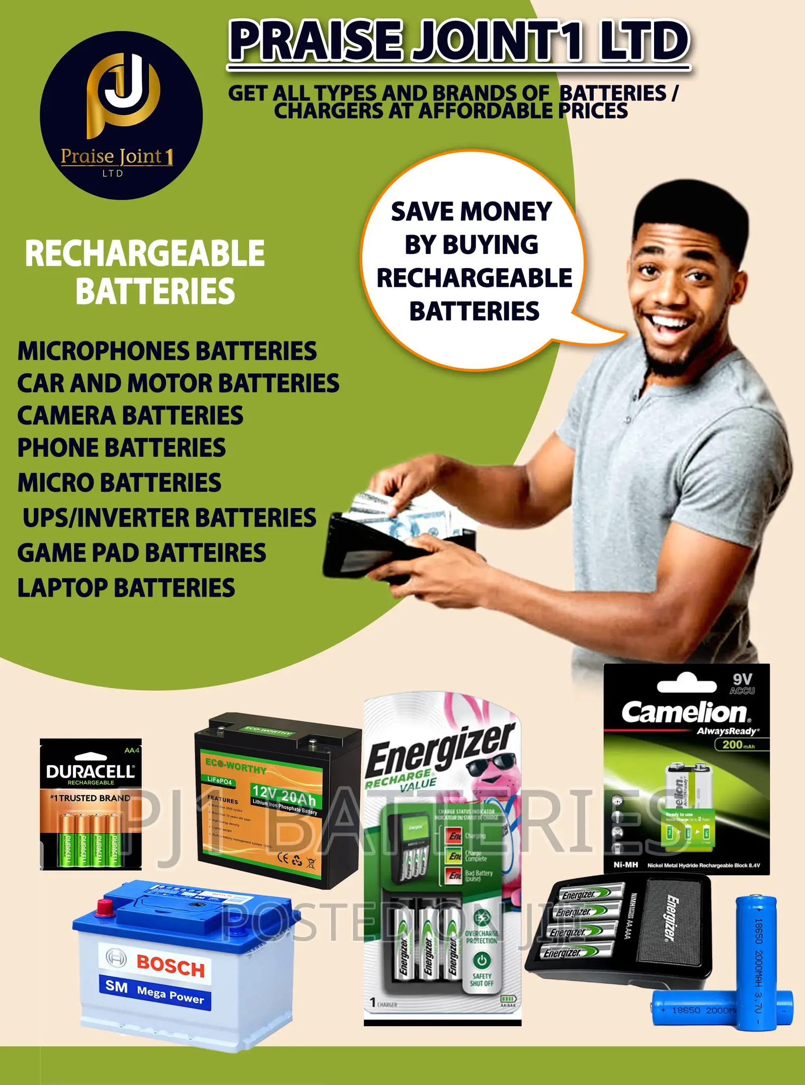 Rechargeable Aa Battery and Charger
