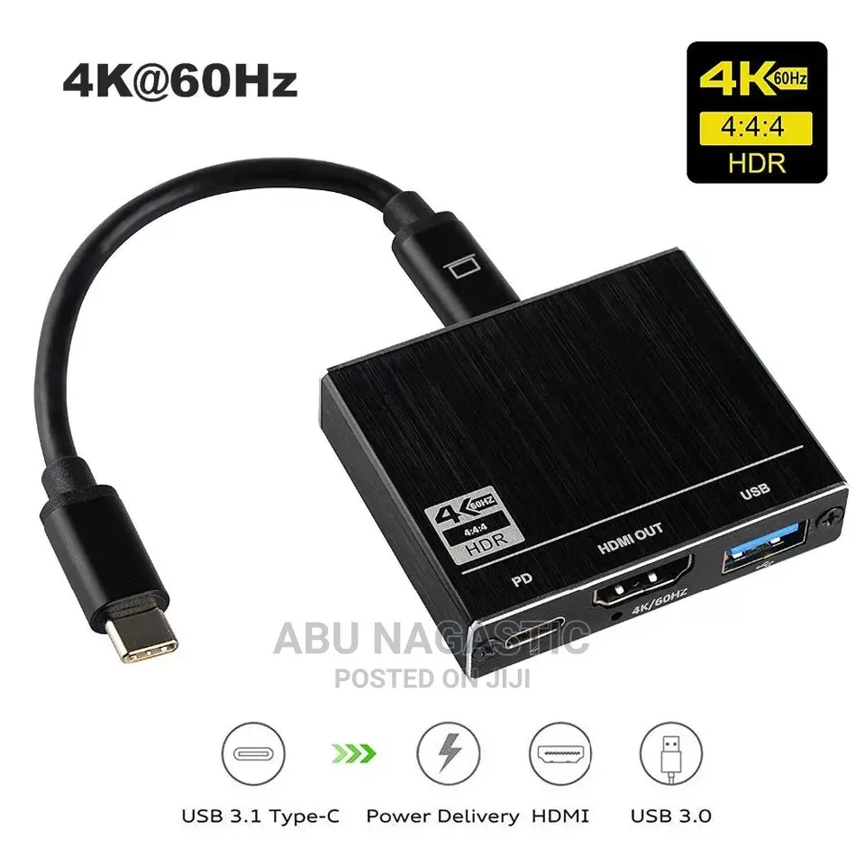 3in1 Type C to USB C USB Hub Converter
