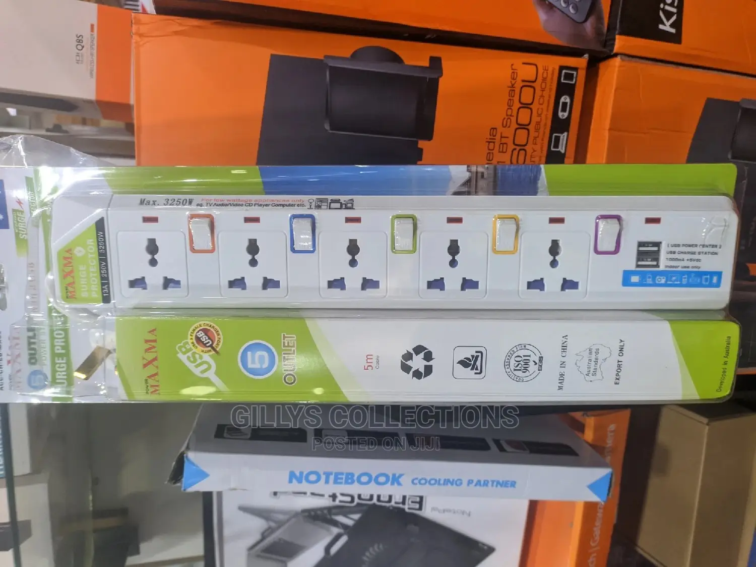 5 Way Multi-Socket Extension 5 Metres With 2 Usb Port