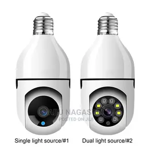 Single Dual Light Source 360 E27 CCTV Camera