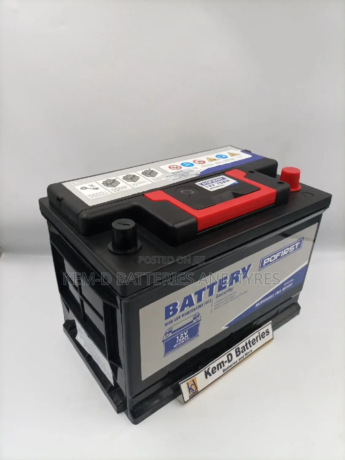 15 Plates 12v75ah Pofirst Car Battery