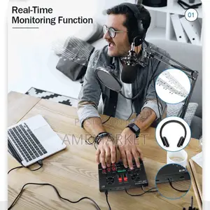 V8x Pro USB External Sound Card for Phones Computer. Bm800