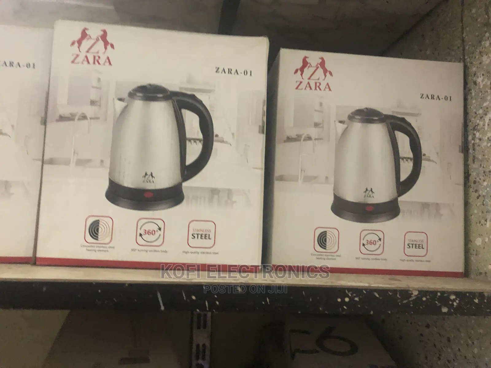 New 2L Zara Stainless Steel Kettle Zar-01
